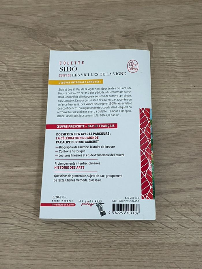 Livre Sido et les vrilles de la vigne par Colette - photo numéro 2