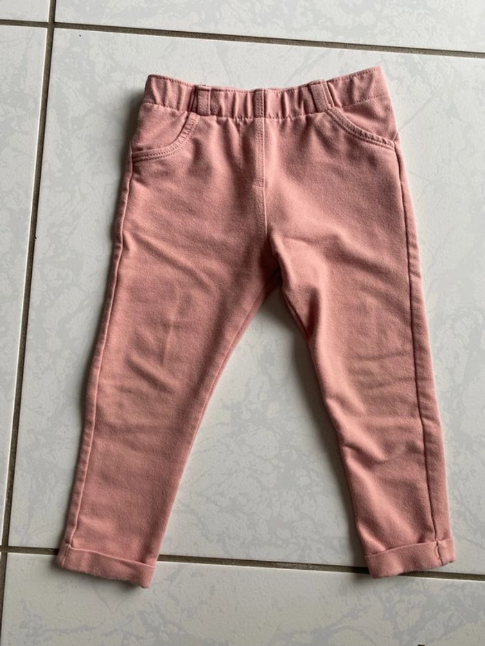 Pantalon legging jean rose