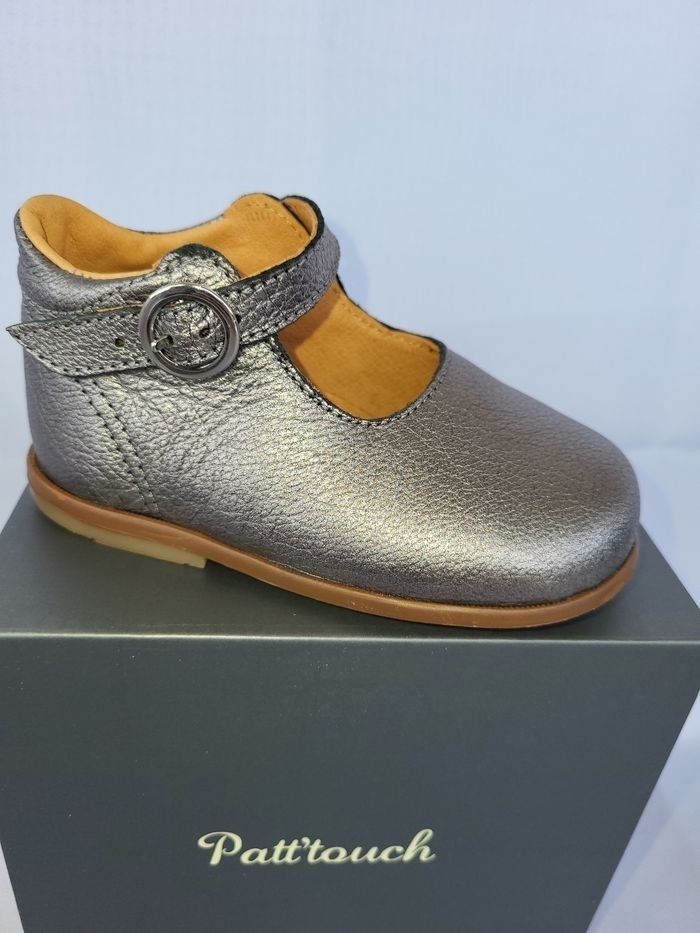 Chaussures charles IX fille en cuir argent Point 20 Made in France 🇨🇵