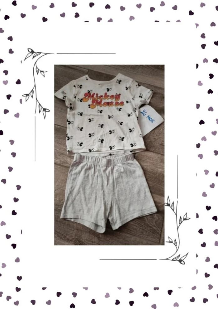 Ensemble Mickey short ou pyjama été