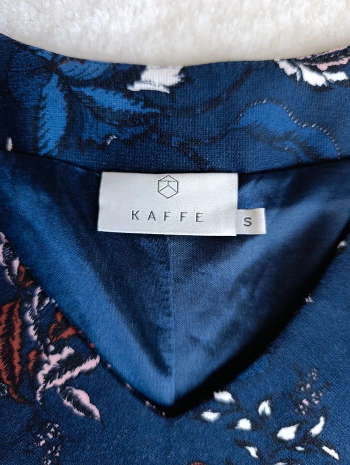 Robe d'été Kaffe bleu marine fleuri S - photo numéro 7