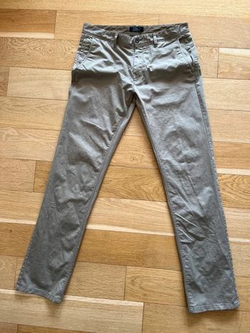 👖 Pantalon chino Zara gris kaki – Taille 42 – Porté une seule fois