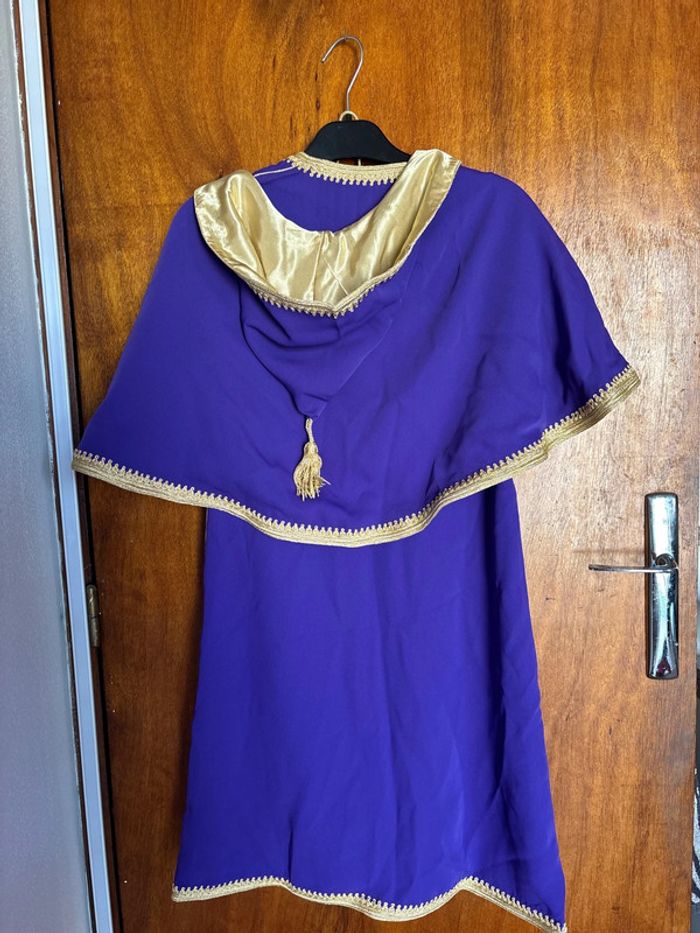 Kaftan enfant violet et doré - photo numéro 3