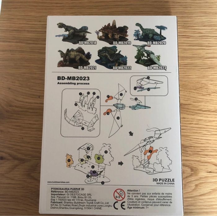Lot 2 puzzles 3D dinosaures - photo numéro 2