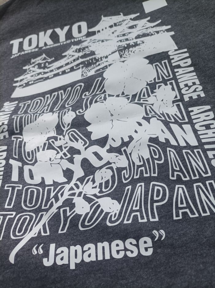 Sweats hoodie Tokyo japanese fashion gris foncé taille M ou S - photo numéro 5