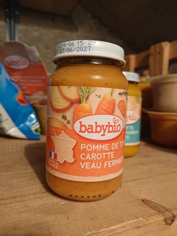 Pot Babybio pomme de terre, carotte et veau fermier 8 mois à l'unité 