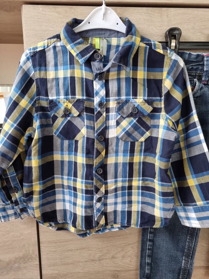 Ensemble chemise orchestra et jeans okaidi 2 ans - photo numéro 2