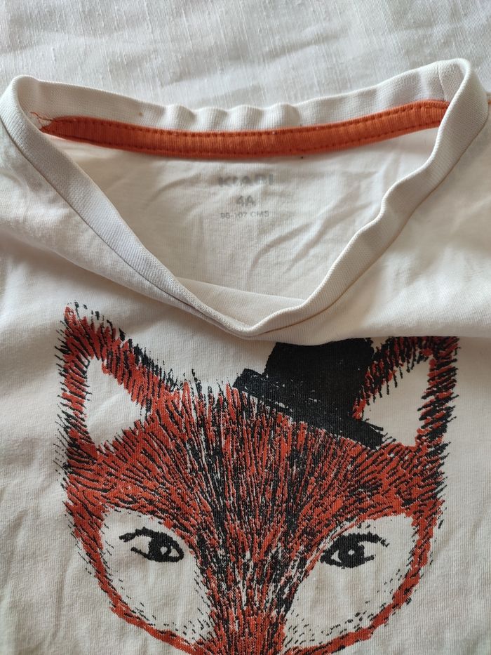Tee shirt renard Kiabi 4 ans - photo numéro 3