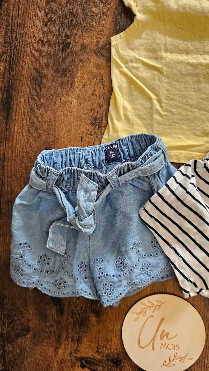 Lot tee-shirts et short bébé fille - photo numéro 2