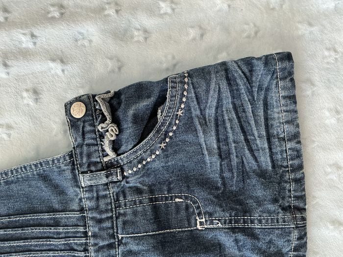 robe salopette en jean bleu poches cotés 12 mois tissaia - photo numéro 5