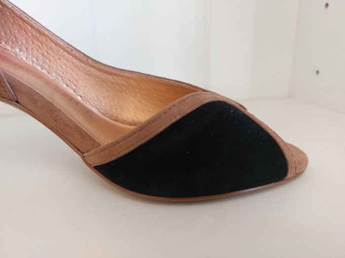 Chaussures ouvertes Emilie Karston noir & beige pointure 37,5 - photo numéro 8