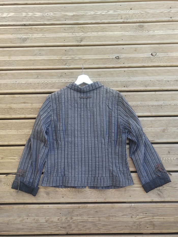 Veste Patrice Breal femme vintage rétro chic élégante marron automne hiver Taille 44 XXL - photo numéro 7