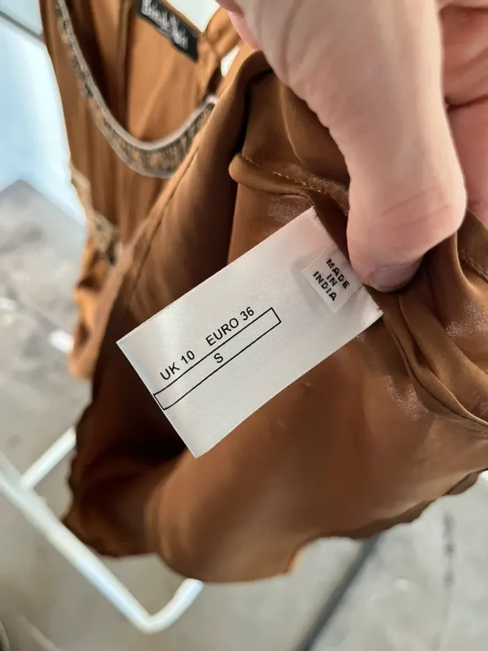 Robe d’été robe de plage marron chocolat en soie Bain de Nuit - photo numéro 4