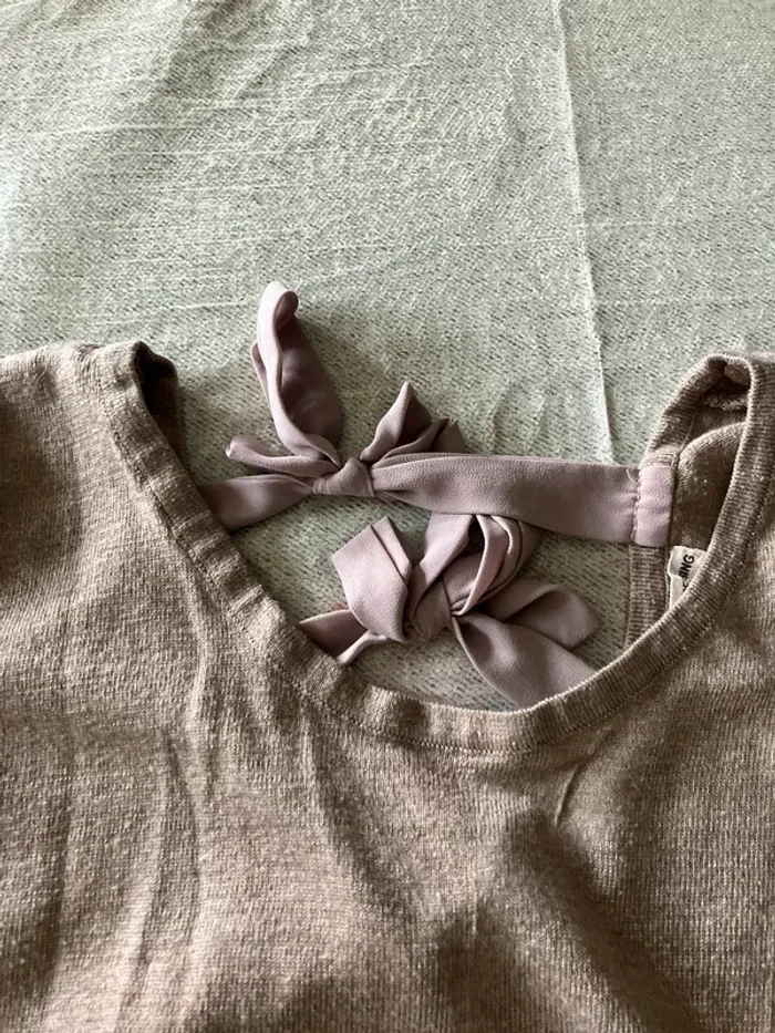 Pull taupe Vintage Dressing avec nœuds au dos – Taille S - photo numéro 5
