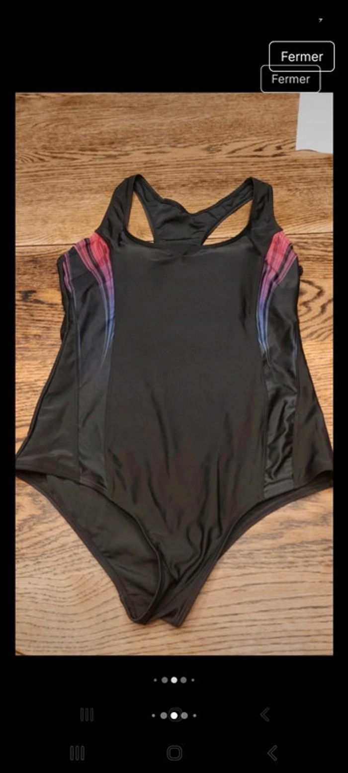 Maillot de bain Panther taille 40 noir et violet - photo numéro 9