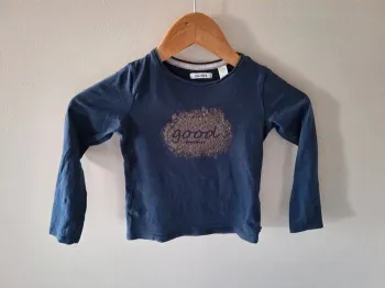 Tee-shirt bleu marine et doré fille Okaïdi 6 ans