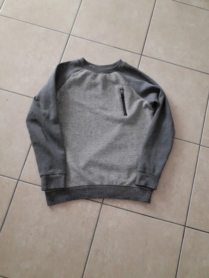 Pull style sweat 12 ans kiabi gris chiné