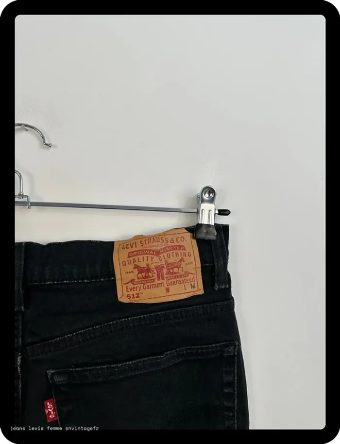 Jean Levi's Femme Noir | Slim Fit Tapered Leg | Taille W28 FR38 | Très Bon État | BP71 - photo numéro 4