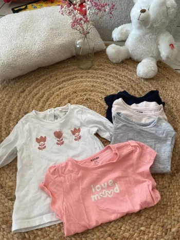 Lot t-shirt 4 manches longues et un manches courtes