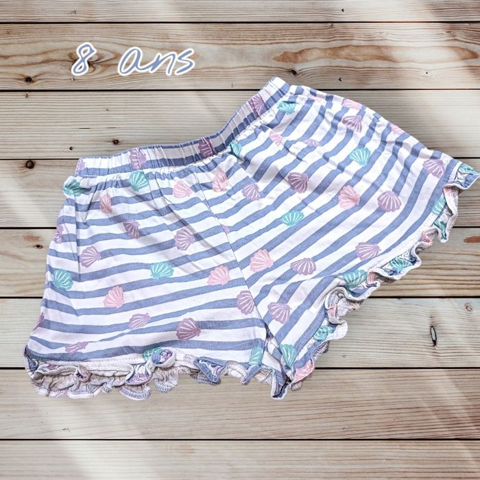 🌊🐚 short léger à coquillages – été & confort – 8 ans 🐚🌊 - photo numéro 3