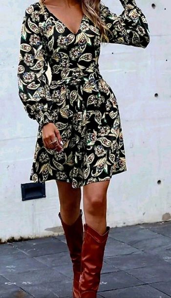 Robe a motif  manches longues