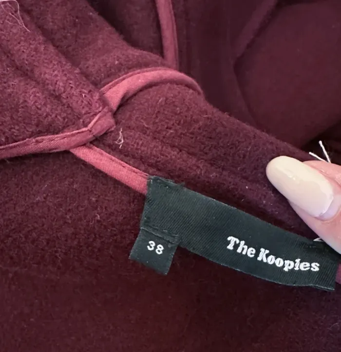 Manteau The Kooples lie de vin en laine T38 - photo numéro 4