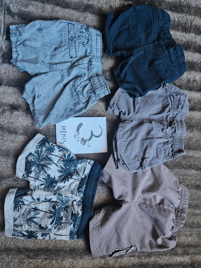 Lot 5 shorts garçon 3 mois - photo numéro 2