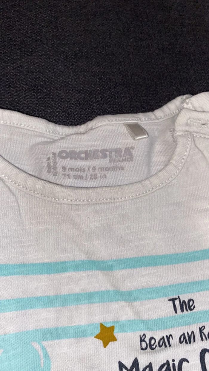 Tee shirt garçon longues manches 9 mois - photo numéro 2