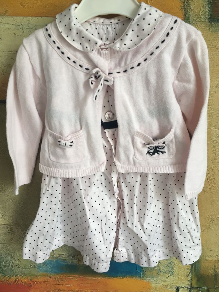 Ensemble gilet et robe Tartine et Chocolat 6 mois - photo numéro 4