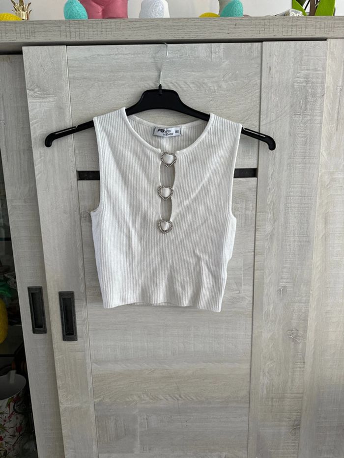 Haut court blanc taille XS