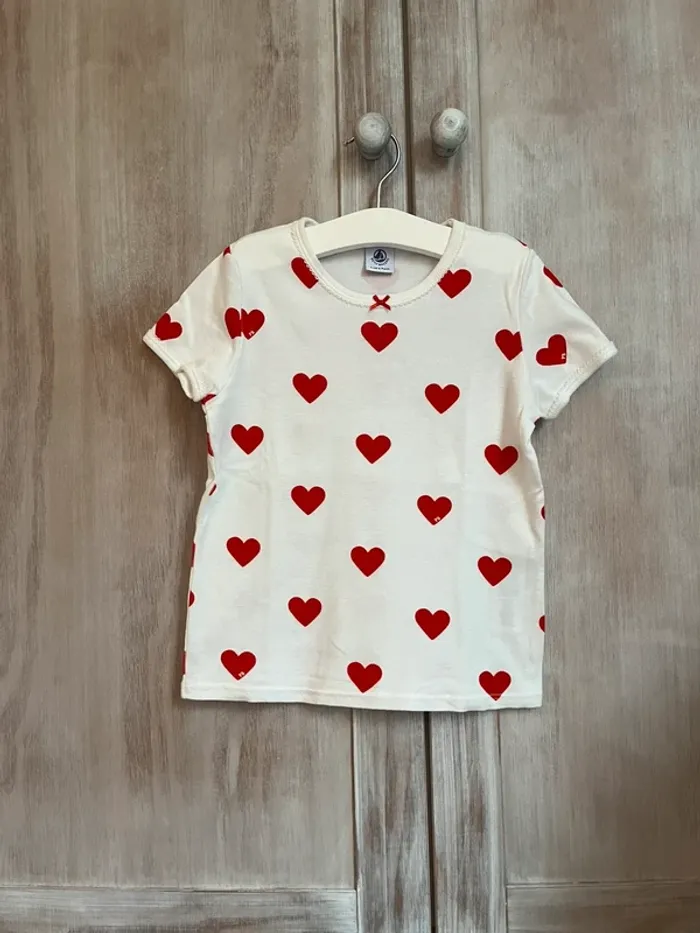 Pyjama cœurs 2 pièces t. 5 ans - photo numéro 2