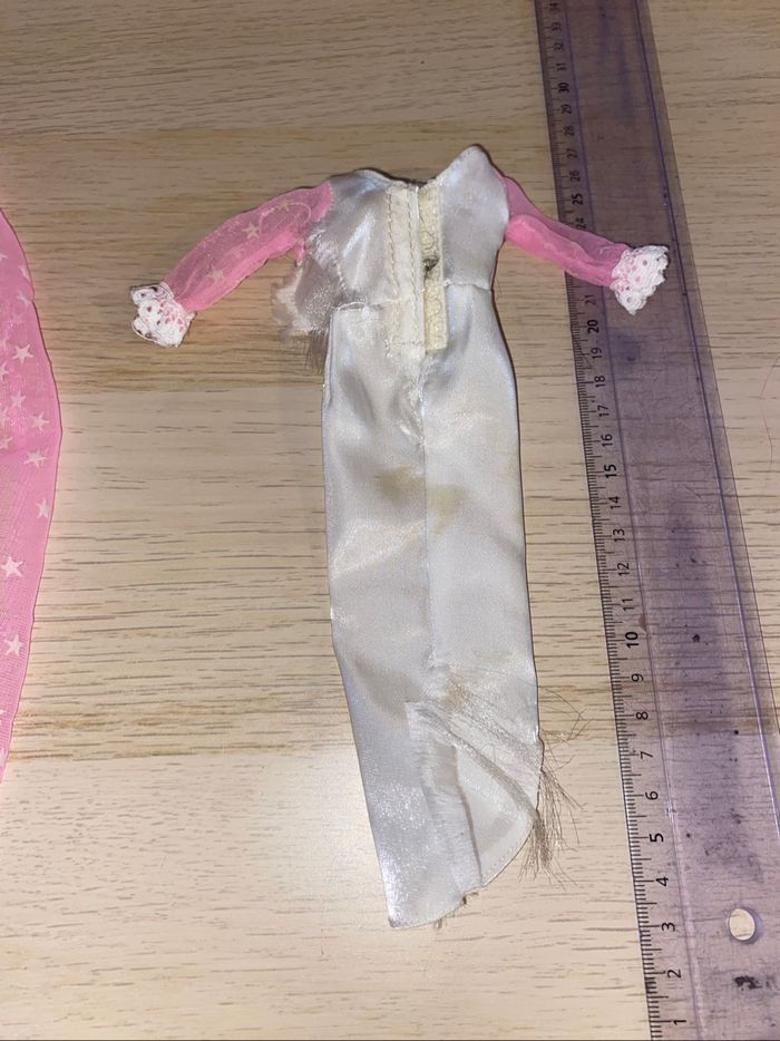 Poupée Lynette vintage parlante damart robe rose étoile - photo numéro 6