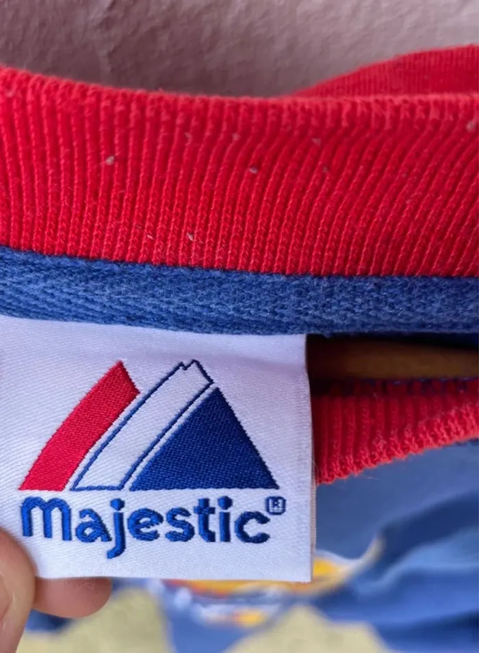 Rare Majestic vintage hoodie varsity US Sport Kansas University Men’s XL - photo numéro 5