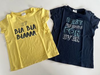 Lot de 2 t-shirts fins à message 36 mois