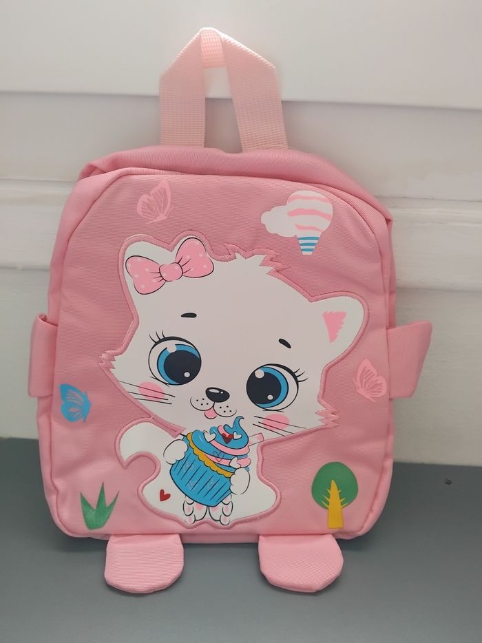 Sac à dos chat rose