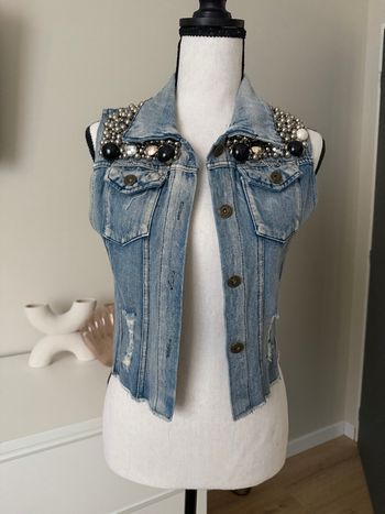 Veste en jean sans manche taille S/M