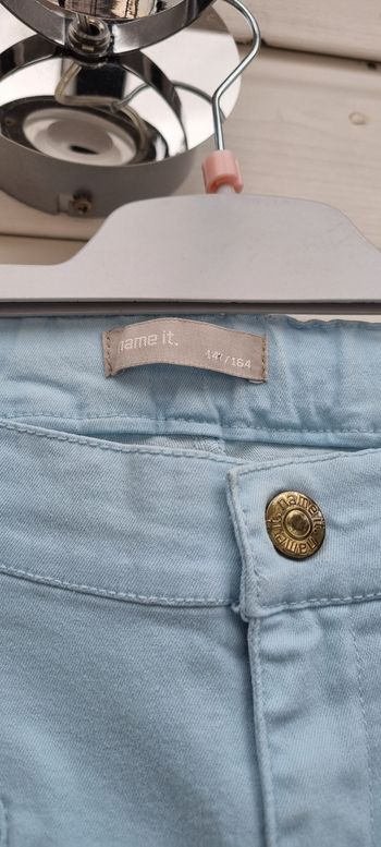 Jean slim bleu ciel turquoise taille 14 ans boutique Brooklyn 