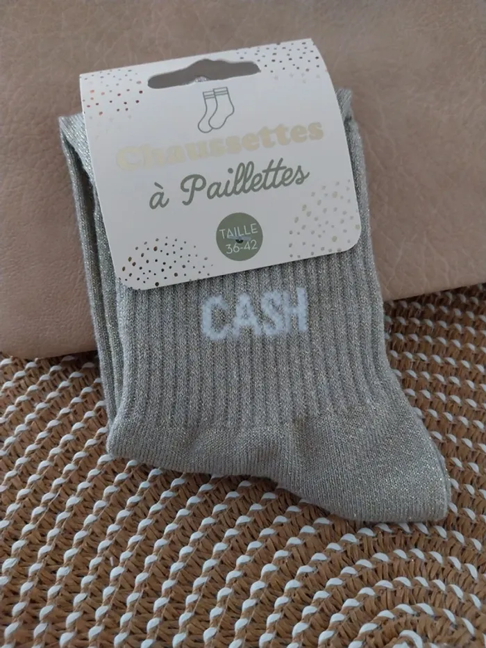 Chaussettes à paillettes Cash