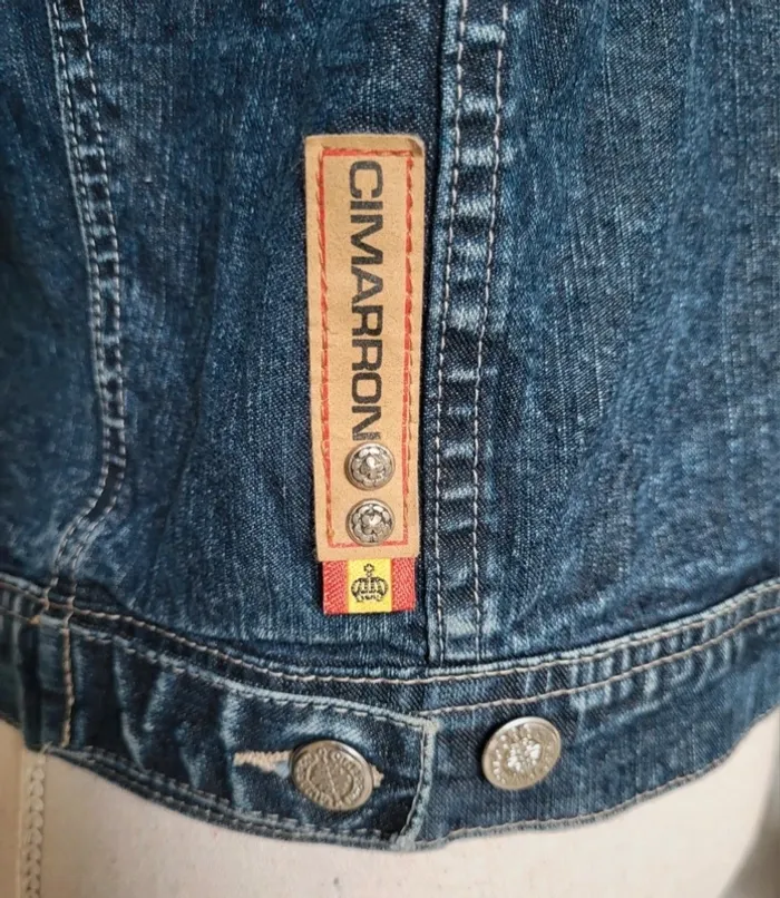 Veste en jean bleue foncée Cimarron Taille 38 - photo numéro 6