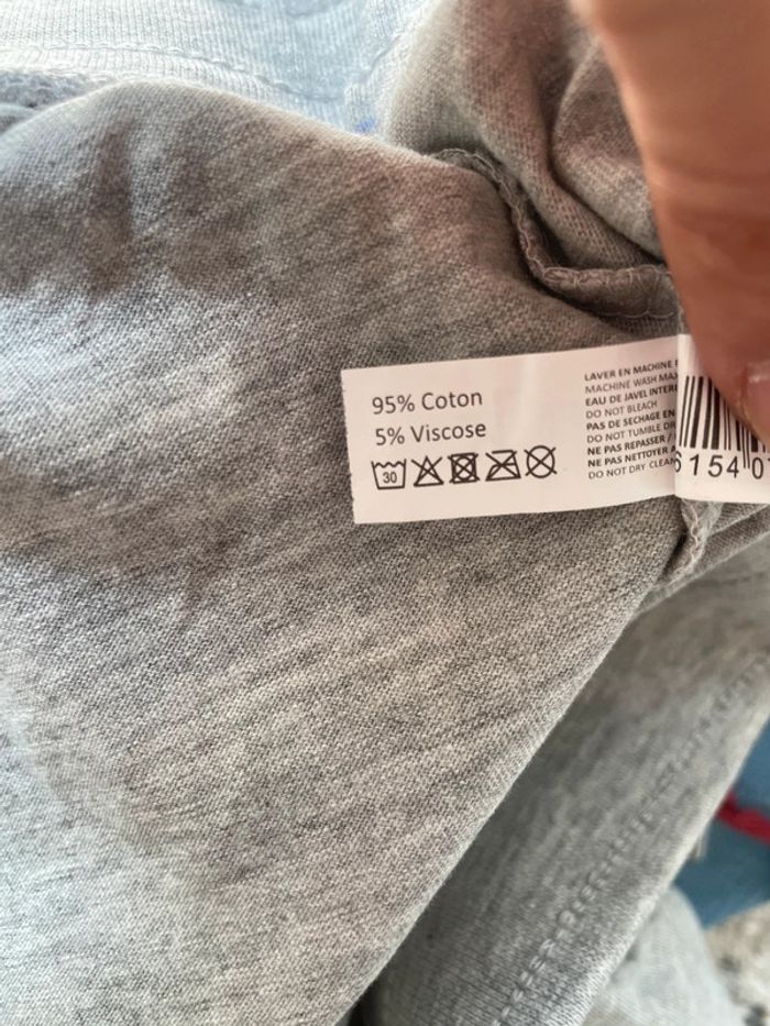 Short gris en coton taille XL unis - photo numéro 4