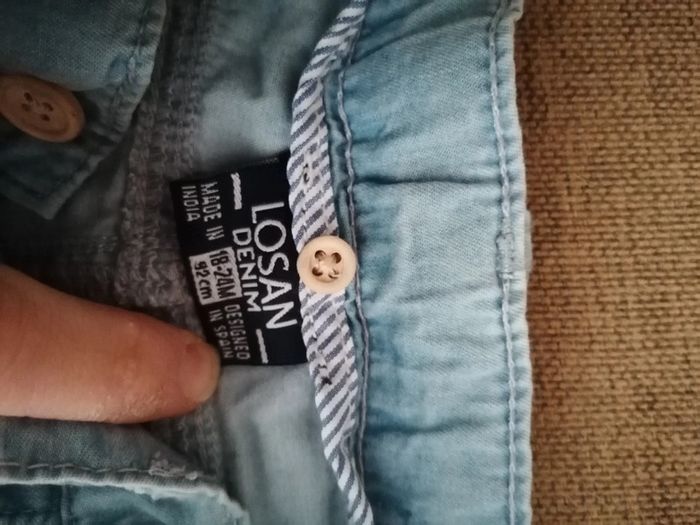 Short garçon bleu clair, losan, 18/24 mois - photo numéro 3