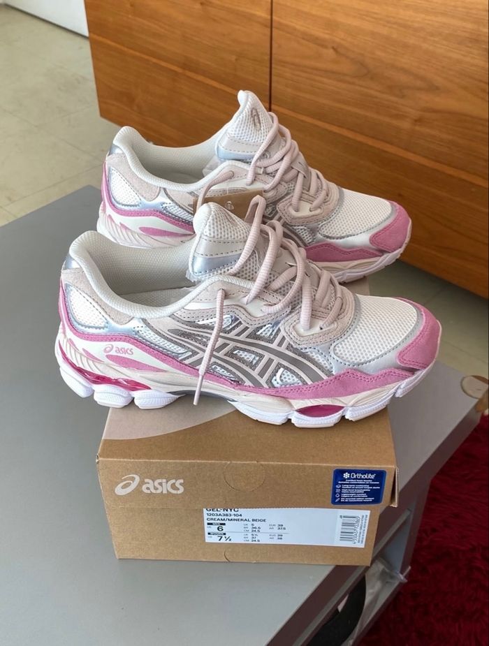 Asics gel nyc enfants rose blanche 37 - photo numéro 4