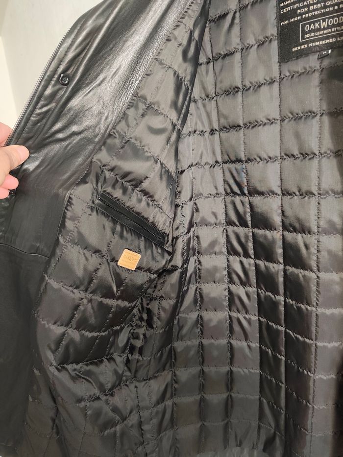 Veste en cuir noir pour homme - photo numéro 8