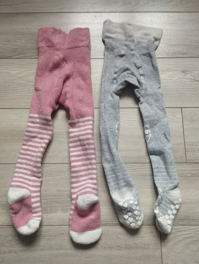 Lot 2 collants chauds 74-80cm - photo numéro 2