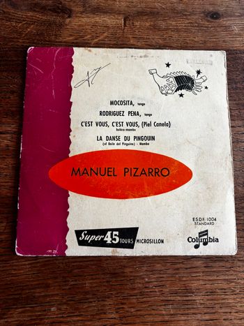 Vinyle 45 tours Manuel Pizarro Mocosita