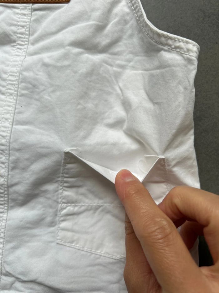 Ensemble 2 articles: salopette blanche et t-shirt col tunisien turquoise bébé garçon - photo numéro 15