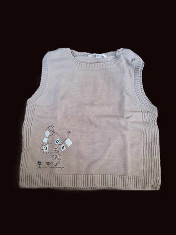 Pull sans manches Kitchoun 18 mois