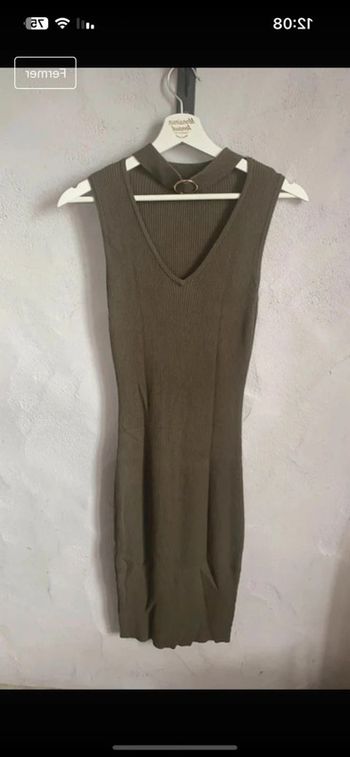 Robe longue à côtelé