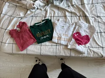Lot tee shirt manches longues fille