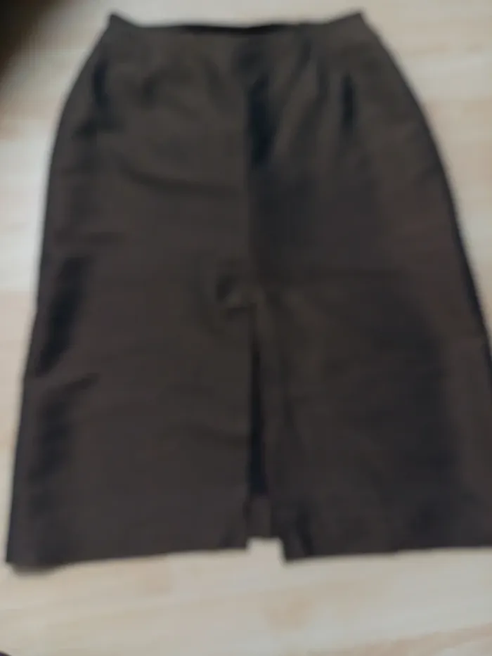 Jupe effet moiré brillant marron 1 2 3